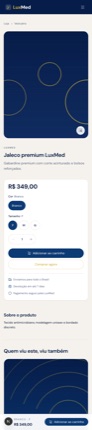 Página de produto no celular com a barra fixa de compra no rodapé